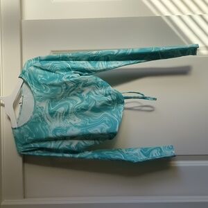 Full Tilt Aqua Long Sleeve Top